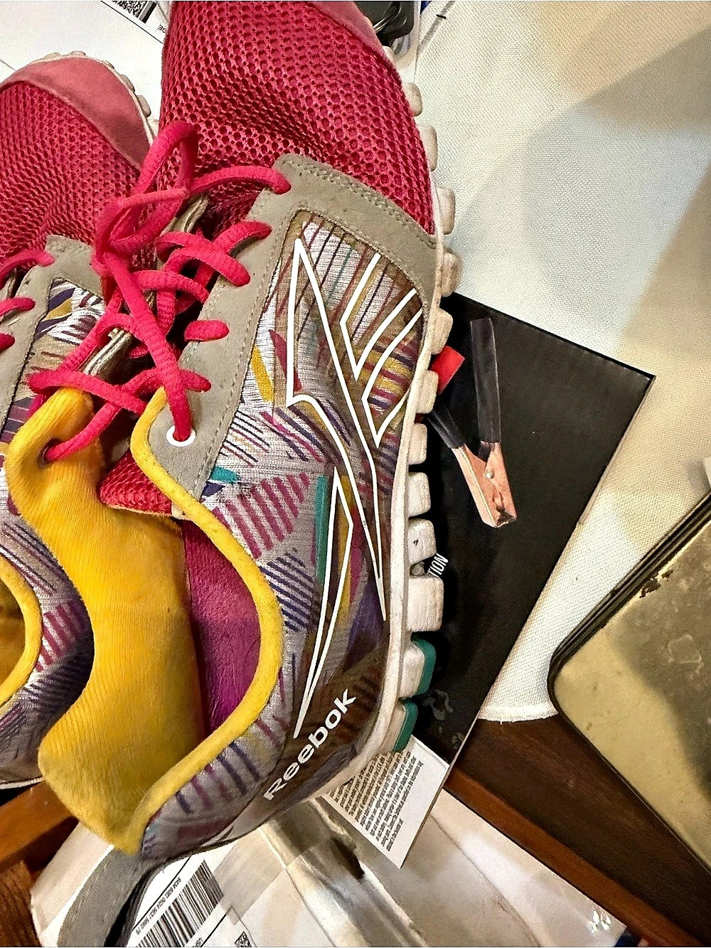 Reebok RealFlex Women's Athletic Shoes Pink & Yellow US 9